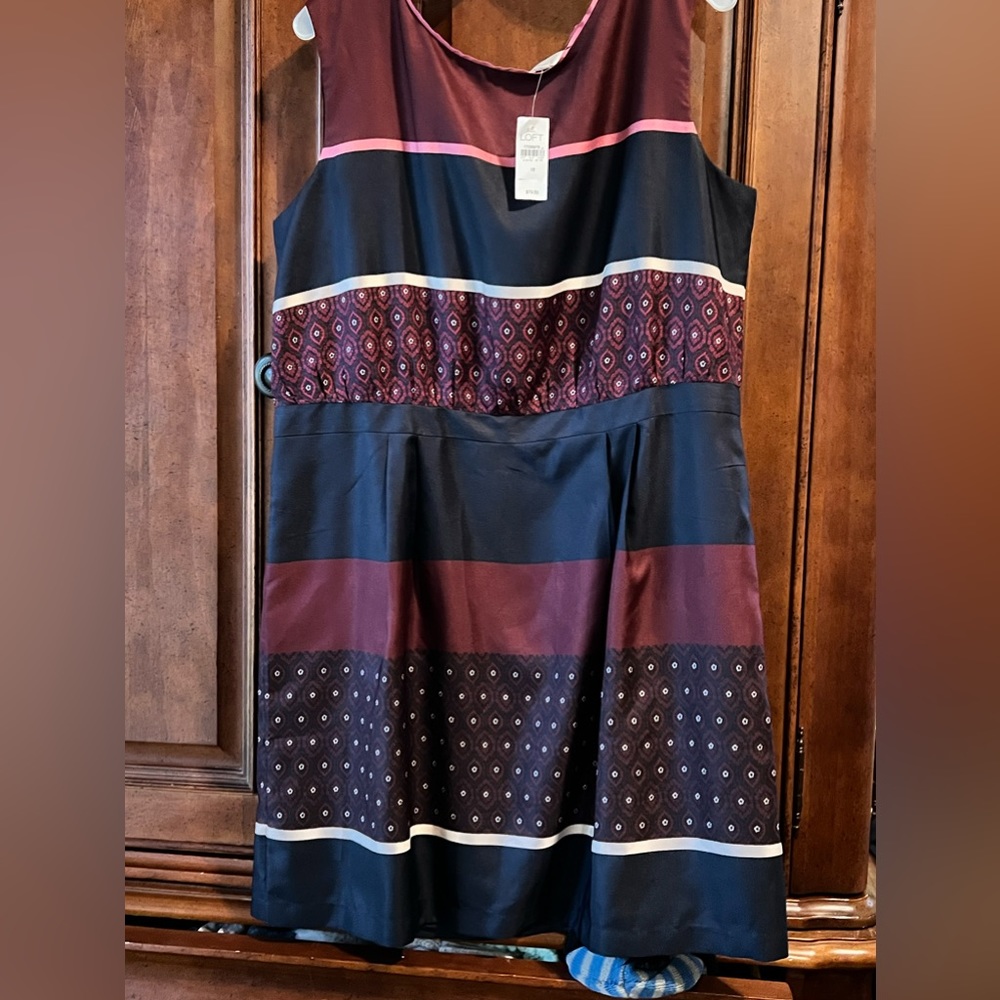LOFT Striped Sheath Dress